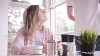 Eva Elfie elélvez lovaglás közben