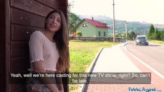Public Agent - Talia Mint a buszmegállóban kúr