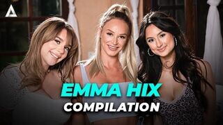 Forró tini lányok leszbi válogatása Emma Hix-szel