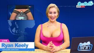 Ryan Keely méretes kannás milf hírek olvasása közben élvezi a sybian lovaglást